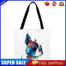 Colorful dog Printed Shoulder Shopping Bag Casual Large Tote Handbag