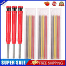 Solid Carpenter Pencil with Refill Leads Woodwork Marker (Red Black Yellow)