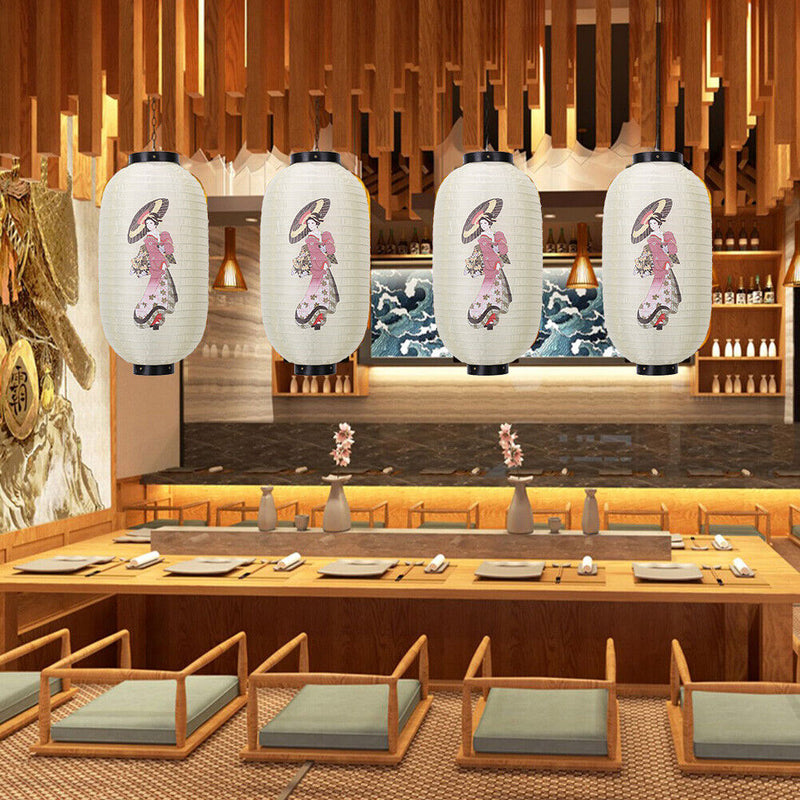 10 inch Lantern Fabric Japanese Style Printing Cloth for Sushi Restaurant D