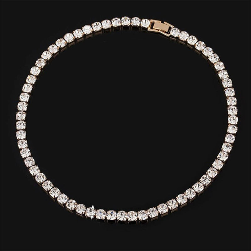 Diamonds Shiny Bling Clavicle Chain Crystal Cuban Chain Zircon Necklace Elegant
