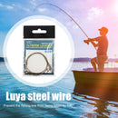 2pcs Stainless Steel Wire Leader Fishing Leash with Rolling Swivels Pike Fish