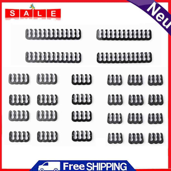 24pcs 6/8/24 Pin Cable Comb for 3.0-3.6mm PC Power Cables Wiring (Black)
