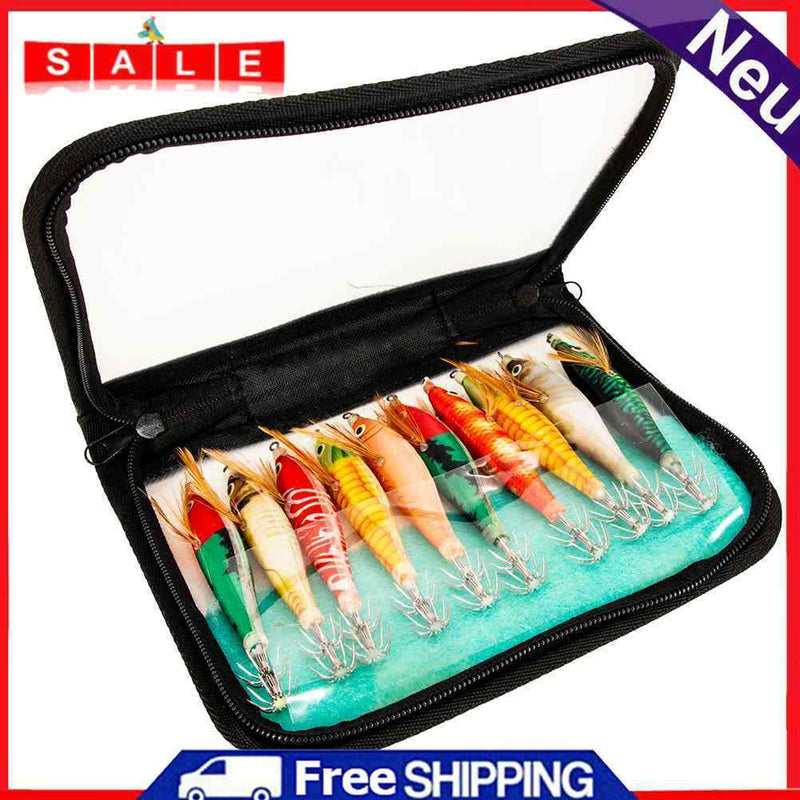 10pcs Mimics Shrimp Baits with Double-Layer Hooks Octopus Fishing Accessories