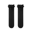 Elastic Maid Girl Gift Knee High Lace Bow Socks Transparent Lolita Socks