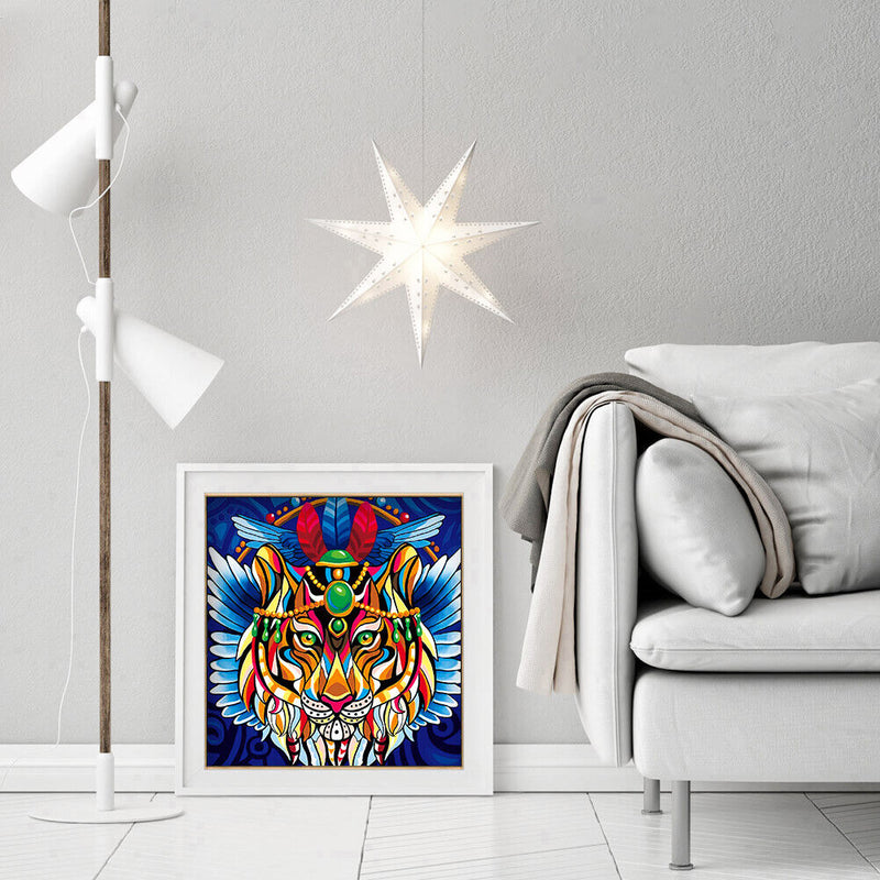5D Tiger Diamond Painting Special Shape Rhinestone Partial Drill