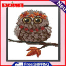 Owl Pattern Partial Cross Stitch 14CT DIY Printed Embroidery Packs Home Decor