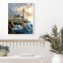 5D DIY Seaside Lighthouse Full Square Diamond Painting Mosaic Picture Decor Kit