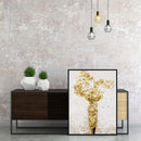 DIY Paint By Number Kit Frameless Golden Star Abstract Handpainted Canvas Decor
