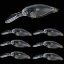 10pcs Unpainted Fishing Lure Body 8.8cm/7.12g Transparent T6G6 Lure Blank C4C4