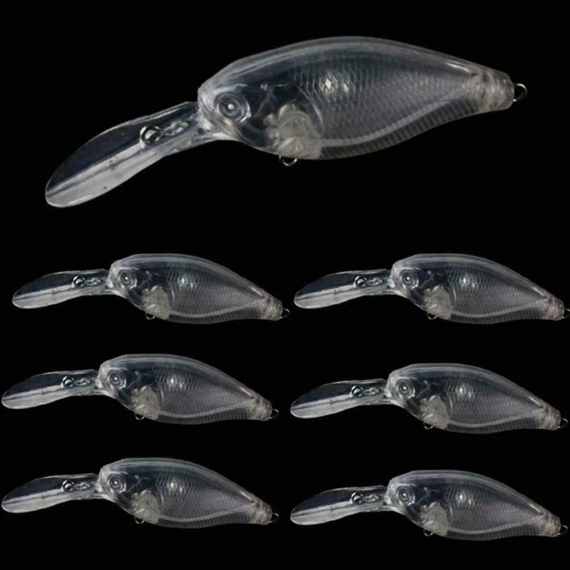 10pcs Unpainted Fishing Lure Body 8.8cm/7.12g Transparent T6G6 Lure Blank C4C4