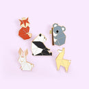 Cute Alpaca Rabbit Origami Animal Brooch Brooches Lapel Pin Badges Enamel Pin