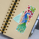 2pcs DIY Craft Rhinestone Cross Stitch Bookmark Needlework Leather Page-marke