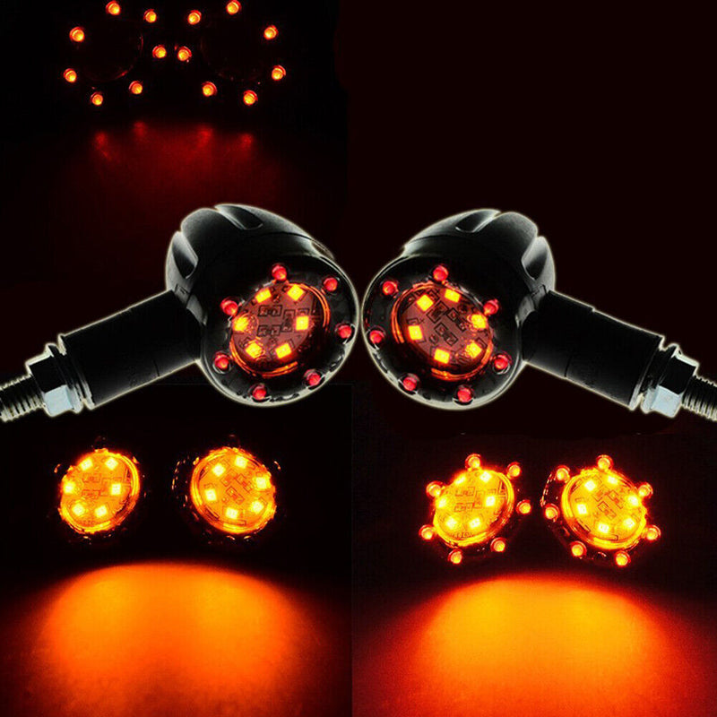 2PCS motorcycle indicator light brake stop lights 12V 13LED yellow