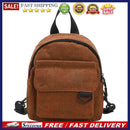Women Preppy Style Multi Pocket Shoulder Bag Solid Color Corduroy Backpacks