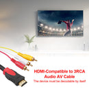 HDTV Male to 3RCA Audio Video AV Cable Cord Adapter Or TV Set-Box DVD Laptop