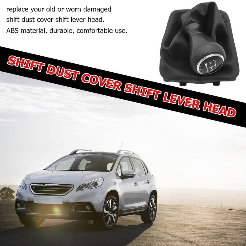 For Peugeot 206 207 5 Speed Gear Shift Knob Shifter Stick Lever Collar Cove