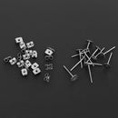 Pro Wedge Stud Earrings, Stainless Steel, Blank, 100 Pieces