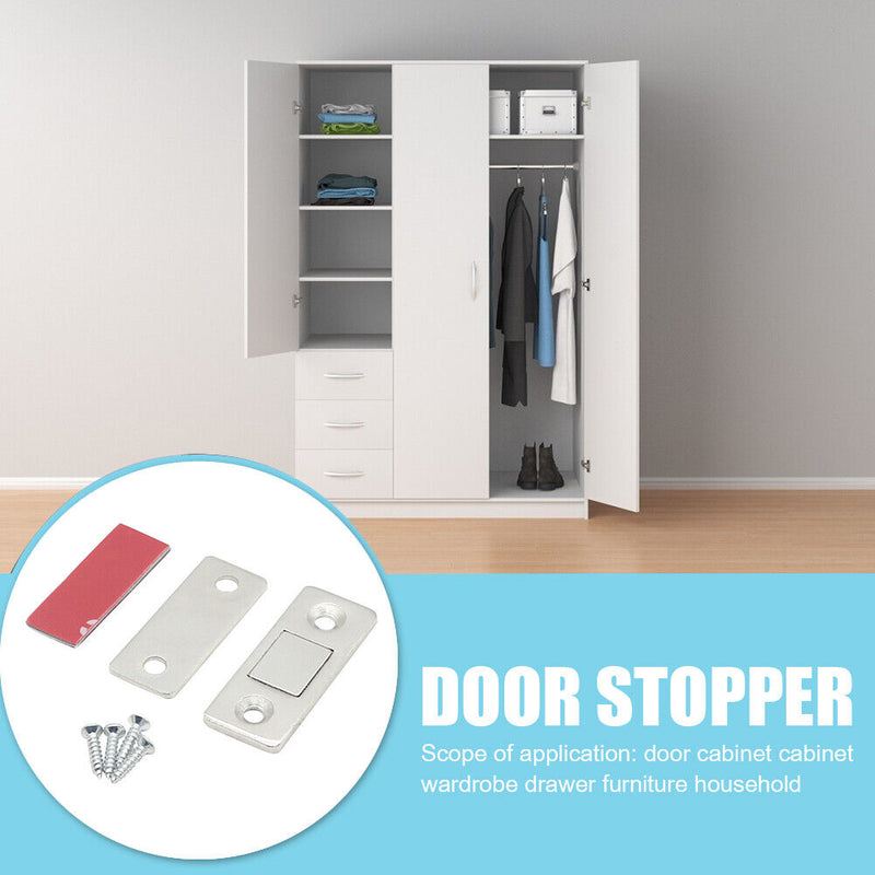 1 Set Modern Simple Door Magnetic Door Catch Door Stopper for Cupboard/Wardrobe