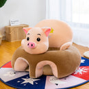 Baby Sofa Support Seat Cover Cartoon Animal Learning To Sit No Filler (Pig)
