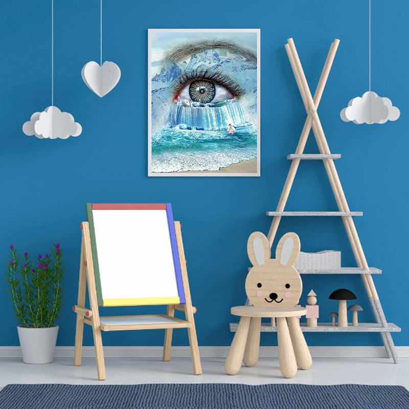 Waterfall Eye Oil Paint By Numbers Kits Canvas Picture Wall Art DIY Craft