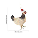 2pcs - LED Chicken Family Signs Xmas Tree Hanging Pendant (04)