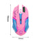 2.4GHz Wireless Optical Mouse 2400DPI Adjustable Mute Gaming Mice (Pink)