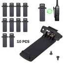 10Pcs Walkie Talkie Spare Part Back Belt Clip for Baofeng 2-way Radio UV5R