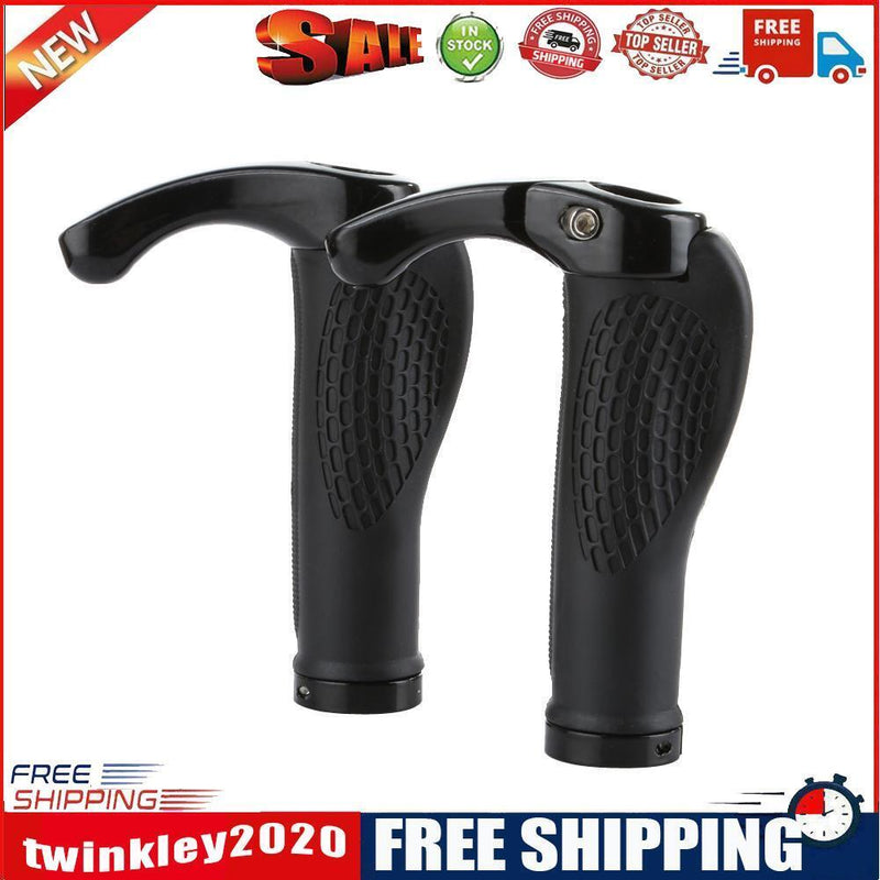 Ergonomic MTB Mountain Bike Handlebar Rubber Grips Cycling Lock-On Ends