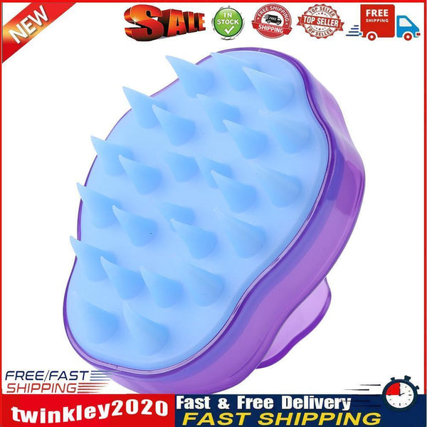 Multi-function Scalp Body Massage Brush Shampoo Shower Comb Brush (Purple) Newly
