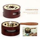 Wooden Deer Shape Wax Seal Stamp Sealing Wax Melting Pot Stove Warmer (B) Newly