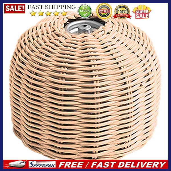 Cooking Gas Cylinder Cover Rattan Gas Tank Storage Case for Outdoor Camp Hiking