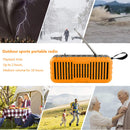 Wireless Bluetooth-compatible Speaker with FM Radio LED Flashlight (Orange)