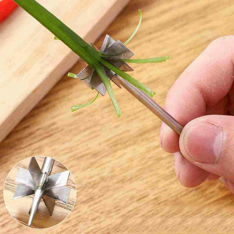 Steel Scallion Shredder Kitchen Tool Cutting Vegetable Shredded U3Y4