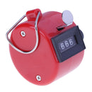 Clicker Counter 4 Digit Number Counters Plastic Shell Hand Held(Red) Newly