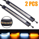 2pcs 36LED Motorcycle Turn Signal Light Bar DRL 3014 SMD Fork Strip Lamp