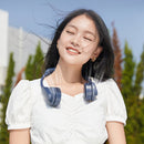 #A Rechargeable Hanging Neck Fans Outdoor Leafless Mini Bladeless Small Fans Coo