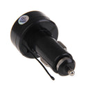 12V 24V Universal Vehicle Cigarette Lighter Socket Digital Thermometer Voltmeter