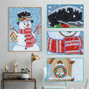 5D DIY Diamond Painting Special Shaped Crystal Drill Snowman Mosaic Picture K