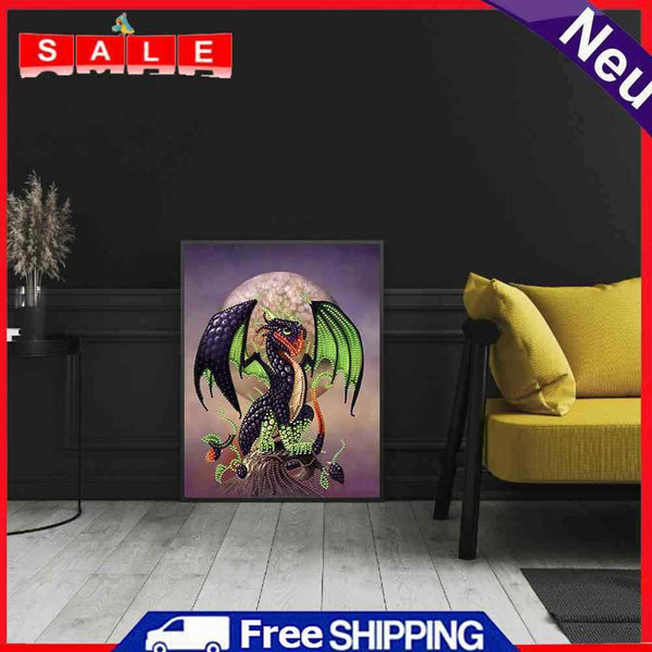 Deep Purple Pterosaur Diamond Painting DIY Special Shaped Partial Drill (KA461)