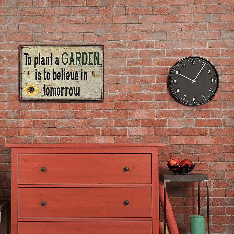 Garden Plant Retro Metal Plate Tin Sign for Bar Club Cafe Wall Art Home Decor