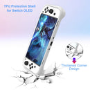 Controller TPU Case Grip Protective Cover for Switch OLED Console (White) Newly