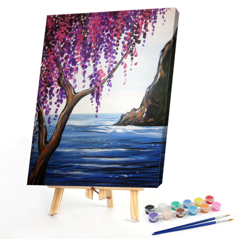 Art Hand Painted Oil Paint By Numbers Digital Scenery Drawing Canvas Home Dec