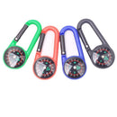 Fishing Hiking Outdoor Carabiner With Compass Random Color Key Hook Clips