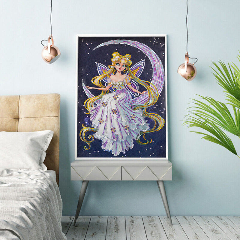 Diamond Painting Moon Fairy Partial Drill Rhinestone Mosaic Art Picture Kits