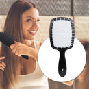 Hollow Detangling Hairdressing Comb Wet Dry Hair Scalp Plate Combs (Black) Newly