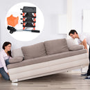 Household Transport Heavy Furniture Mover Wheeled Rollers Bar (Black)