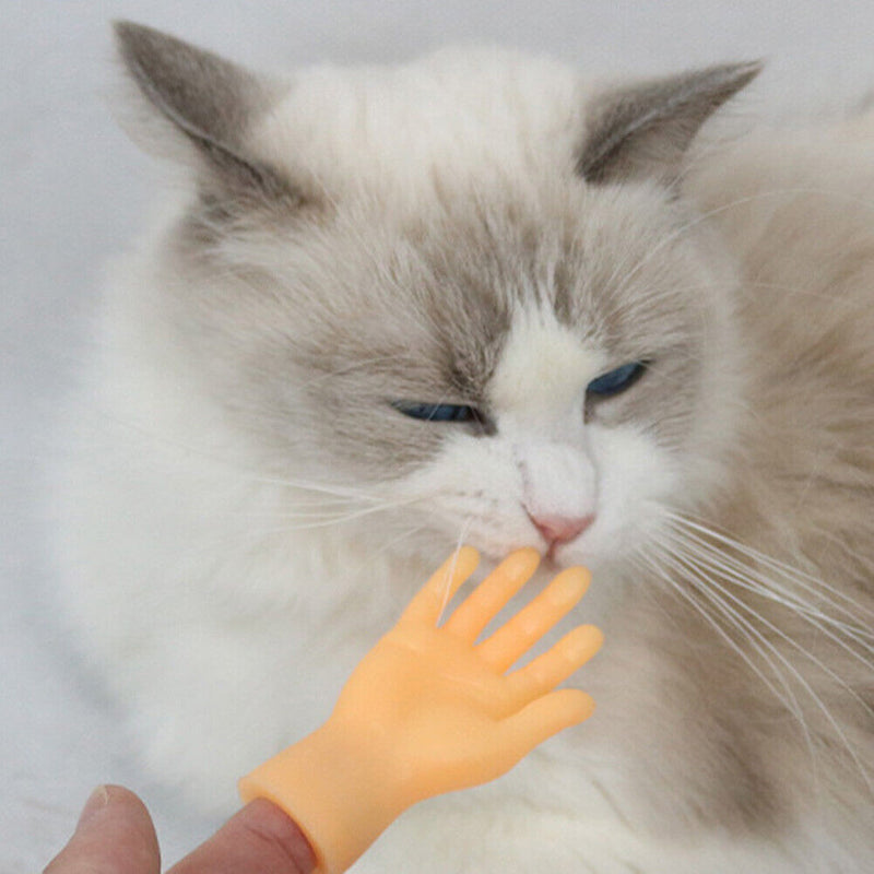 Finger Hand Teaser Rod Cat Interactive Kitten Playing Wand Toys Pet Supplie
