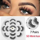 Fluffy Handmade 5D Mink Hair Eye Lashes Extension Thick Cross False Eyelashes