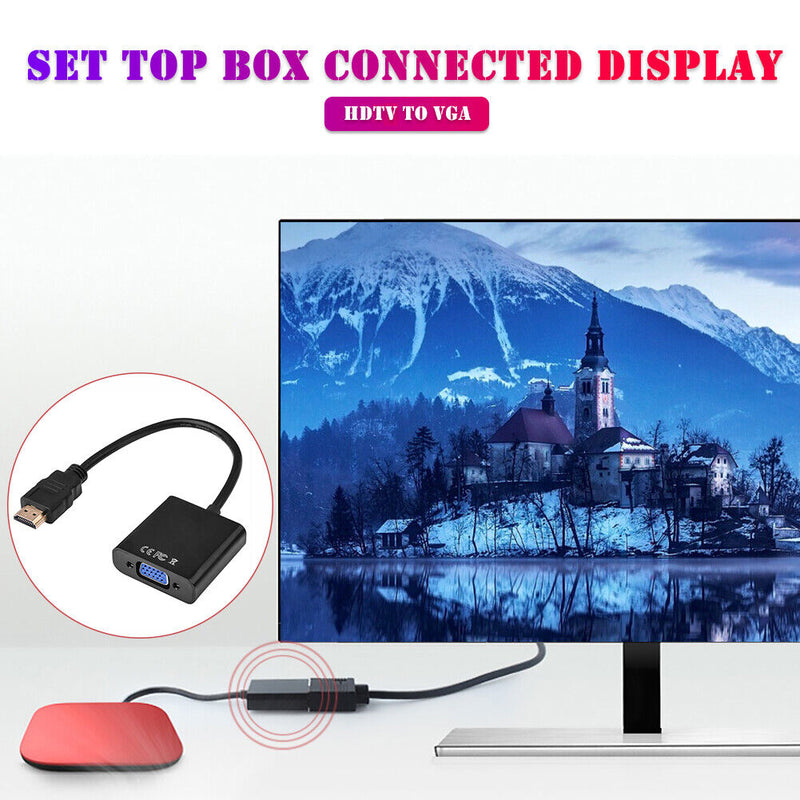 HDMI to VGA Male to Famale 1080P Digital to Analog Video Audio Cable Converter