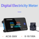 6 in 1 Color Display Digital Energy Meter (KWS-AC300-100A Split Core CT) Newly